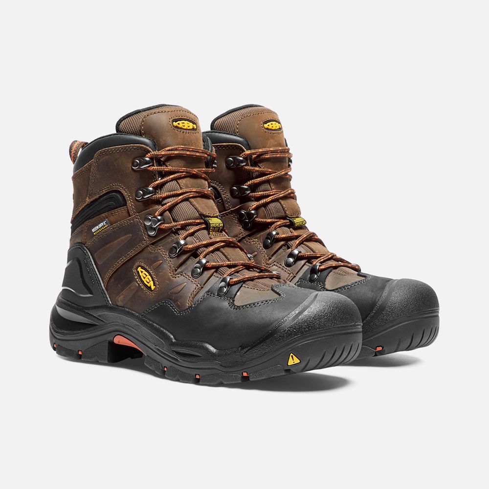 Keen Arbetskängor Herr Bruna/Svarta - Coburg 6\" Waterproof (Steel Toe) - 184237GKH